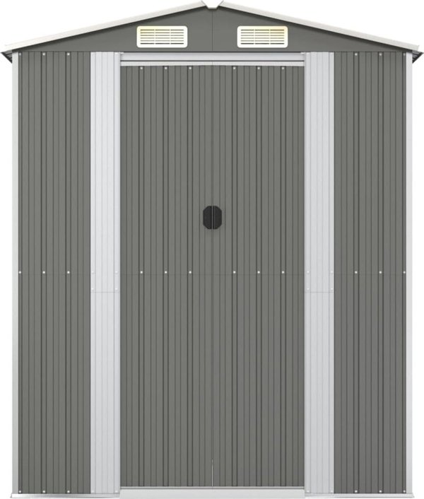 vidaXL vidaXL Szopa ogrodowa, jasnoszara, 192x108x223 cm, stal galwanizowana