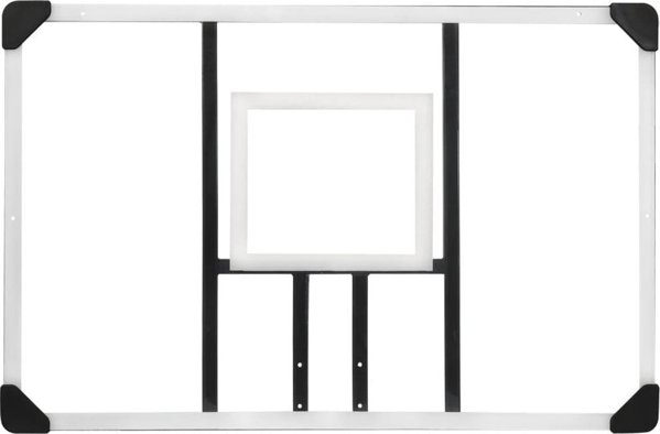 vidaXL Διαφανής πίνακας με στεφάνι μπάσκετ, 106x69x3 εκ.