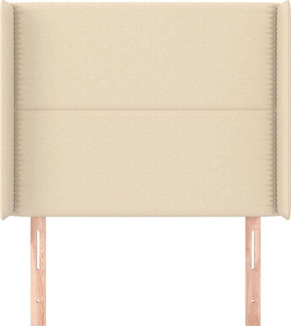 vidaXL Υποστήριγμα κεφαλιού uszak, κρεμ, 103x16x118/128 cm, ύφασμα