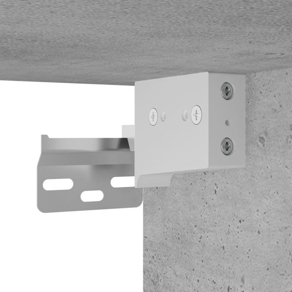 vidaXL Κρεμαστή ντουλάπα μπάνιου, σκουρο γκρι μπετόν, 30x30x130 εκ