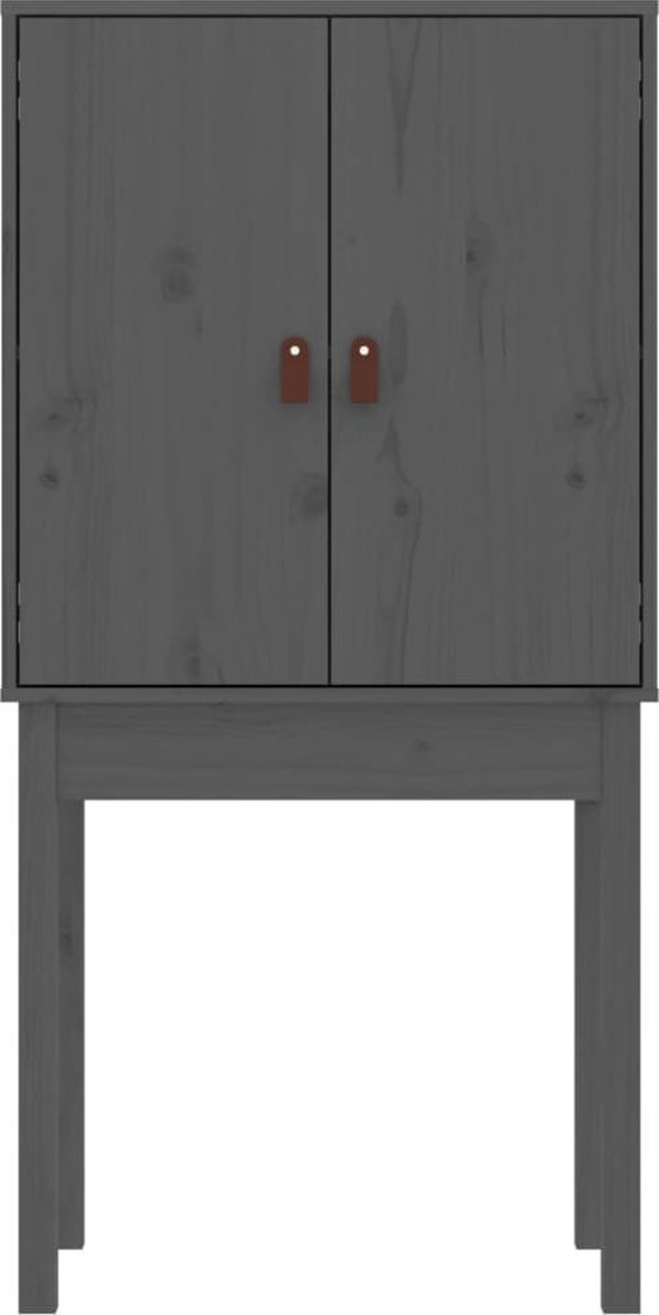 vidaXL Szafka, szara, 60x40x120 cm, lite drewno sosnowe