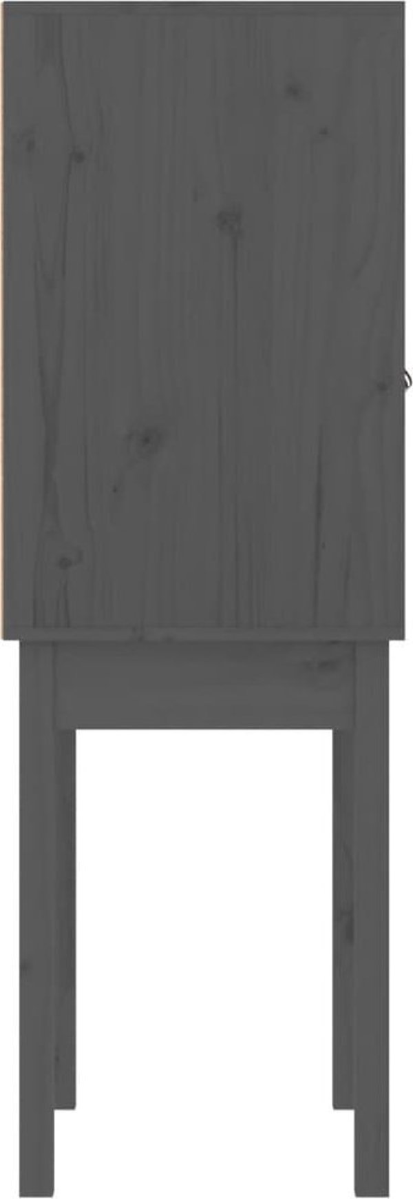 vidaXL Szafka, szara, 60x40x120 cm, lite drewno sosnowe