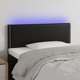 vidaXL Προσκέφαλο Κρεβατιού με LED, Μαύρο, 100x5x78/88 cm, Συνθετικό Δέρμα