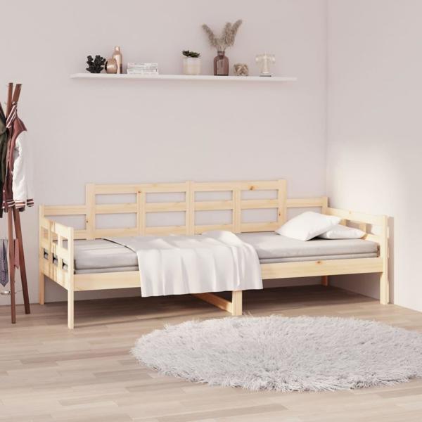 vidaXL Ημερήσιο κρεβάτι από συμπαγές πεύκο, 90x200 εκ.