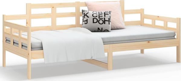 vidaXL Ημερήσιο κρεβάτι από συμπαγές πεύκο, 90x200 εκ.