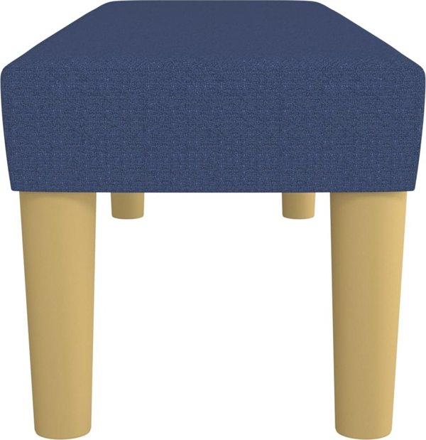vidaXL Παγκάκι, μπλε, 100x30x30 εκ., επενδυμένο με ύφασμα
