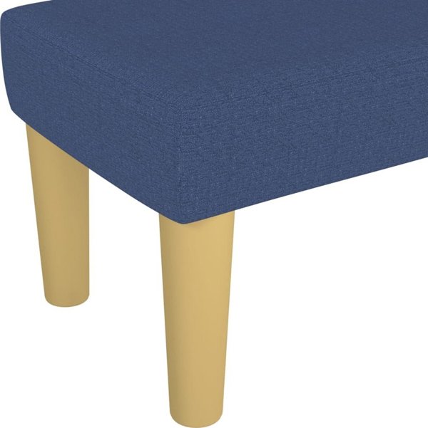 vidaXL Παγκάκι, μπλε, 100x30x30 εκ., επενδυμένο με ύφασμα