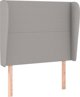 vidaXL Zaglowek uszak jasnoszary 93x23x118-128 cm tkanina