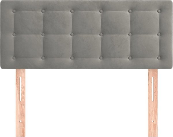 vidaXL Επικαθισμα κρεβατιού, ανοιχτό γκρι, 100x5x78/88 εκ., βελούδινο