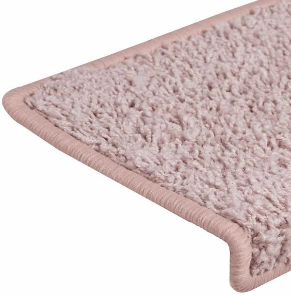 vidaXL 30 Τεμάχια Πατάκια Σκάλας 65x21x4 εκ. Λευκό και Ροζ