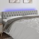 vidaXL Κεφαλάρι κρεβατιού με LED, ανοιχτό γκρι, 180x7x78/88 εκ., ύφασμα