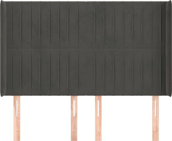 vidaXL Ζαγκλόν uszak, σκούρο γκρι, 147x16x118/128 cm, βελούδο