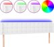 vidaXL Κεφαλάρι κρεβατιού με LED, λευκό, 163x16x78/88 cm, τεχνητό δέρμα