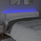 vidaXL Κεφαλάρι κρεβατιού με LED, λευκό, 163x16x78/88 cm, τεχνητό δέρμα