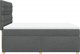 vidaXL Κρεβάτι κοντινένταλ με στρώμα, σκούρο γκρι ύφασμα 140x190 εκ
