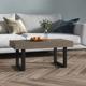 vidaXL Stolik kawowy szaro-czarny MDF i zelazo 90x45x40 cm