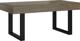 vidaXL Stolik kawowy szaro-czarny MDF i zelazo 90x45x40 cm