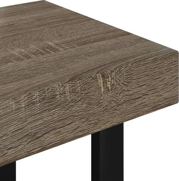 vidaXL Stolik kawowy szaro-czarny MDF i zelazo 90x45x40 cm