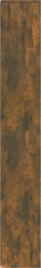 vidaXL Ραφιέρα βιβλίων, καπνιστή δρυς, 155x24x160 cm