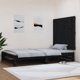 Κεφαλάρι κρεβατιού vidaXL, μαύρο, 108x3x90 cm, συμπαγές ξύλο πεύκου