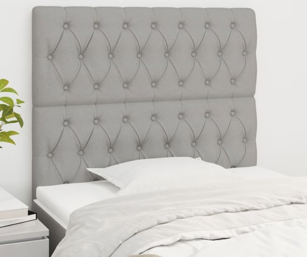 vidaXL Zagloekia gia lotzko, 2 tem, aspro gkri, 100x7x78/88 cm, tkanina