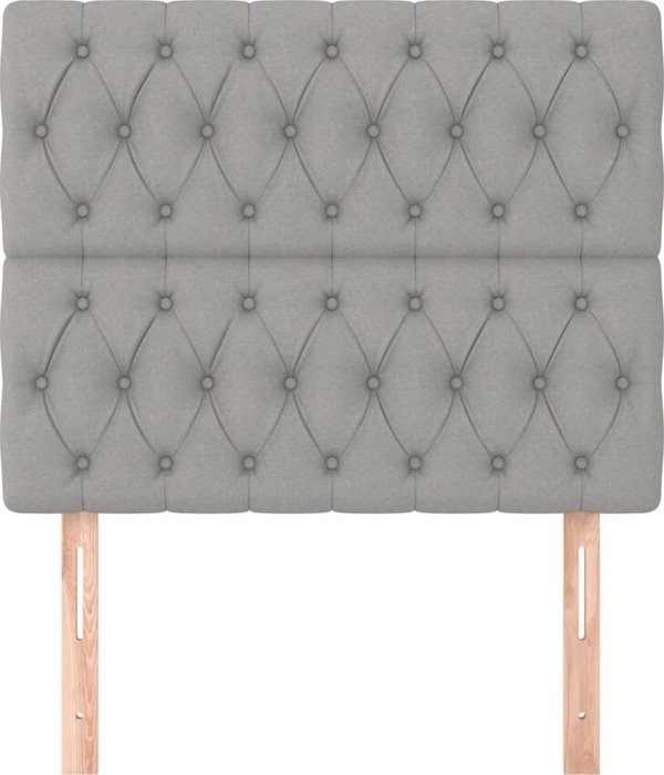 vidaXL Zagloekia gia lotzko, 2 tem, aspro gkri, 100x7x78/88 cm, tkanina