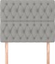 vidaXL Zagloekia gia lotzko, 2 tem, aspro gkri, 100x7x78/88 cm, tkanina