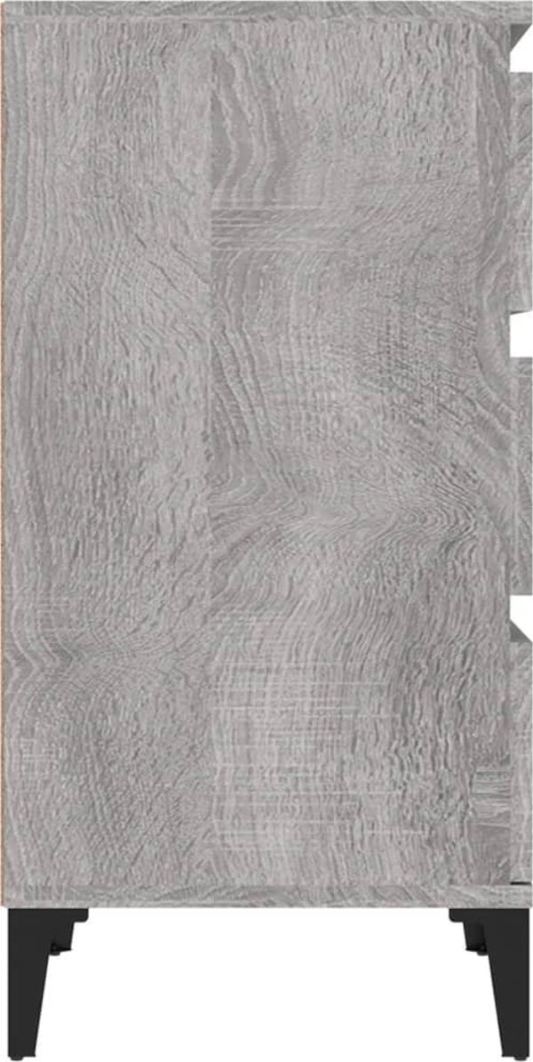 vidaXL Κομοδίνο, γκρι δρυς Sonoma, 40x35x70 cm