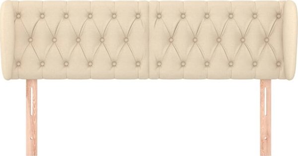 vidaXL κεφαλάρι uszak σε κρεμ χρώμα, 147x23x78/88 cm, ύφασμα