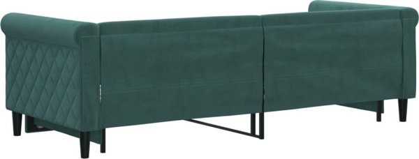 vidaXL Sofa rozsuwana, ciemnozielona, 80x200 cm, aksamit