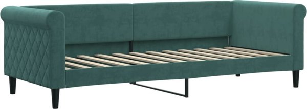 vidaXL Sofa rozsuwana, ciemnozielona, 80x200 cm, aksamit