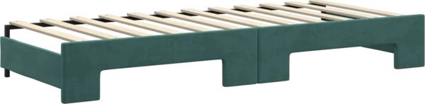 vidaXL Sofa rozsuwana, ciemnozielona, 80x200 cm, aksamit