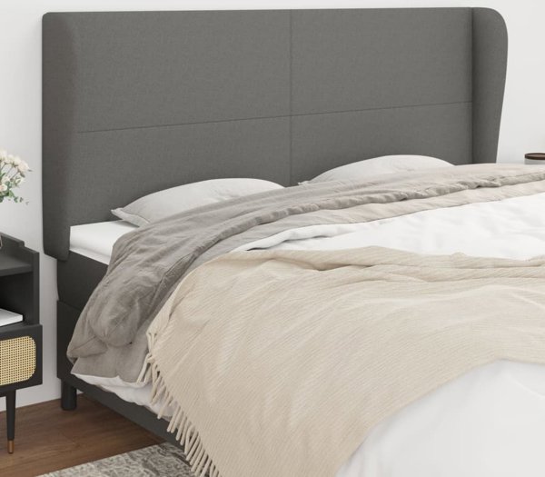 vidaXL Κεφαλάρι uszak σκούρο γκρι 163x23x118/128 cm ύφασμα