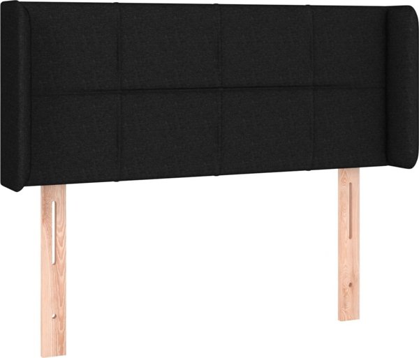vidaXL Υποστρώματα κεφαλιού uszak, μαύρο, 93x16x78/88 εκ., ύφασμα