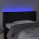 vidaXL Μαύρο κεφαλάρι κρεβατιού με LED από βελούδο, 93x16x78/88 cm