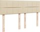 vidaXL Κρεβάτι kontynentalne με στρώμα, κρεμ ύφασμα, 140x190 cm