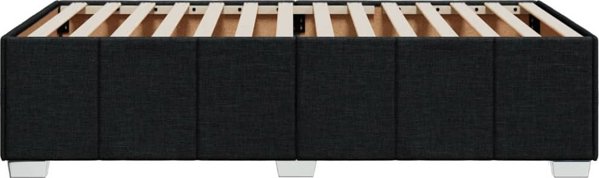 vidaXL Κορμος κρεβατιου μαυρος 80 x 200 cm επενδεδυμενος με υφασμα