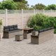 vidaXL 10-elementowy zestaw ogrodowy z szarymi poduszkami