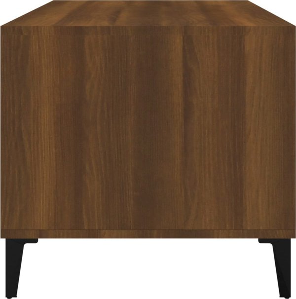 vidaXL Τραπέζι καφέ, καφέ δρυς, 90x49x45 εκ.