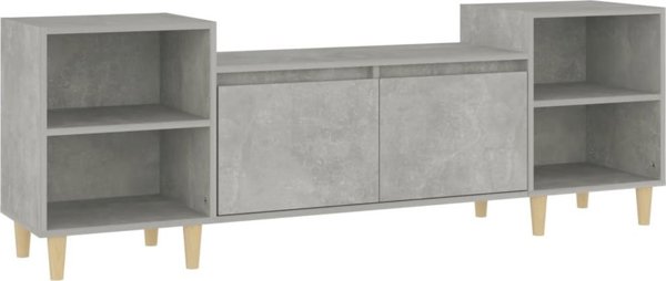 vidaXL Έπιπλο TV, γκρι τσιμέντου, 160x35x55 cm