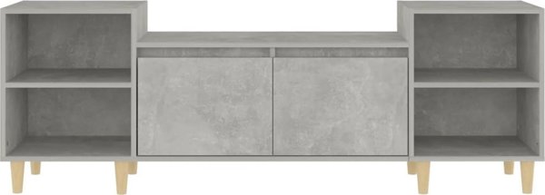 vidaXL Έπιπλο TV, γκρι τσιμέντου, 160x35x55 cm