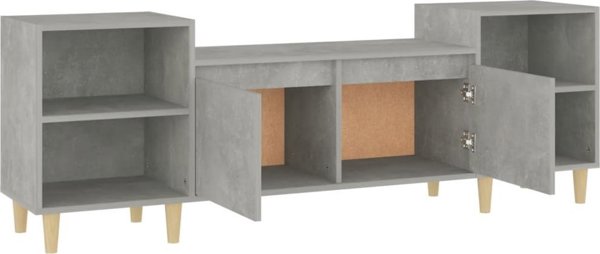 vidaXL Έπιπλο TV, γκρι τσιμέντου, 160x35x55 cm