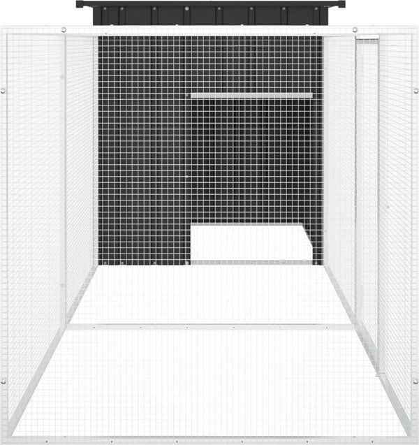 vidaXL Κλουβί για κοτόπουλα, ανθρακί, 300x91x100 cm, ατσάλι