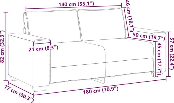 vidaXL Καναπές Διθέσιος 140 cm με Στρώμα Ύπνου, Πτυσσόμενος για Μικρούς Χώρους