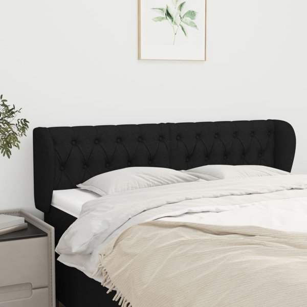 vidaXL Προσκέφαλος uszak μαύρο 147x23x78/88 εκ.