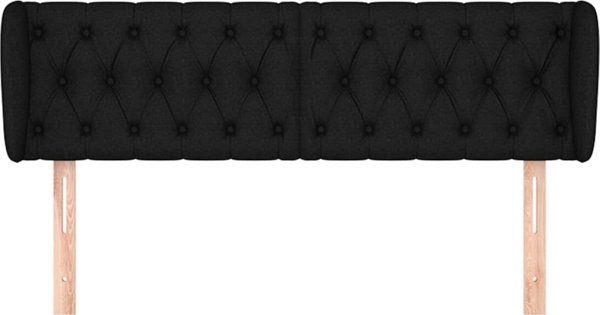 vidaXL Προσκέφαλος uszak μαύρο 147x23x78/88 εκ.
