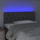 vidaXL vidaXL Κεφαλάρι κρεβατιού με LED, σκούρο γκρι, 100x7x78/88 εκ., ύφασμα