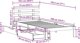 vidaXL Rama κρεβατιού με συρτάρια λευκή 75x190 cm από μασίφ πεύκο