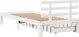 vidaXL Rama κρεβατιού με συρτάρια λευκή 75x190 cm από μασίφ πεύκο