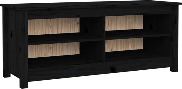 vidaXL vidaXL Szafka na buty, czarna, 110x38x45,5 cm, drewno sosnowe